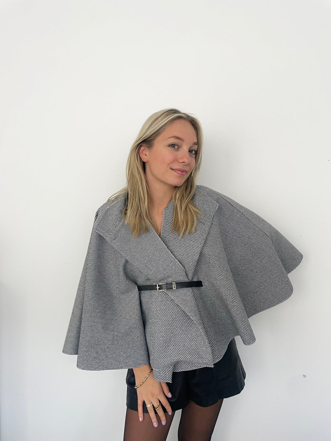 Poncho Jacket - Grey